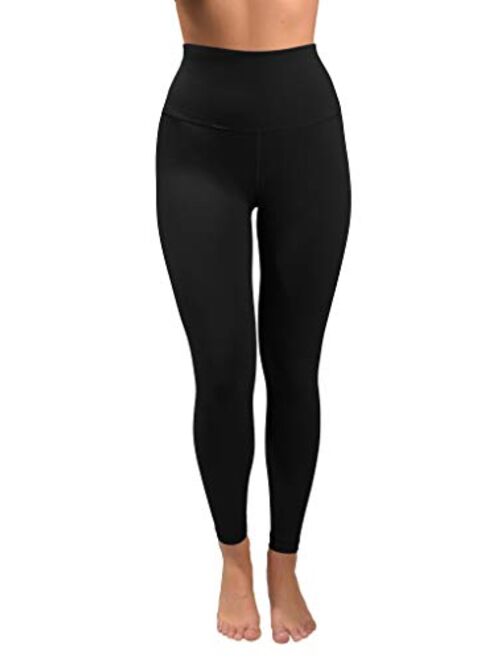 90 Degree By Reflex Cotton Super High Waist Ankle Length Compression Leggings with Elastic Free Waistband
