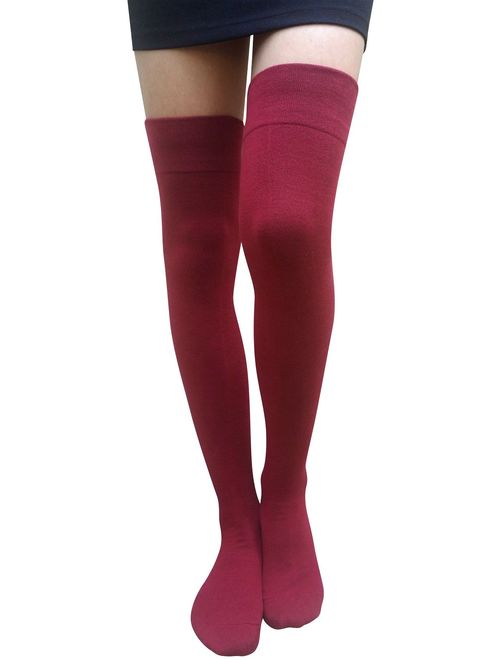 AM Landen Womens Thigh High Socks Over Knee High Socks True Thigh Socks Elegant Sexy Stockings