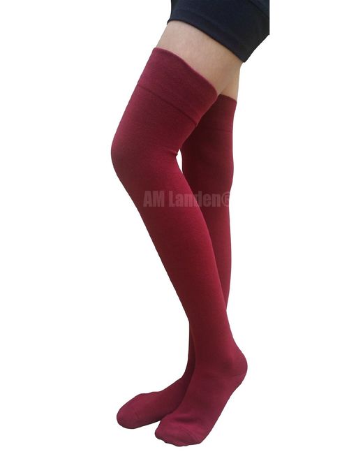 AM Landen Womens Thigh High Socks Over Knee High Socks True Thigh Socks Elegant Sexy Stockings