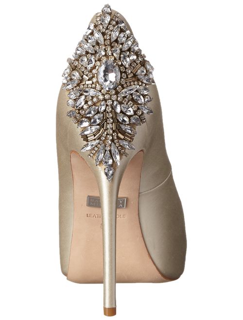 Badgley Mischka Kiara Embellished Peep-Toe Evening Pumps
