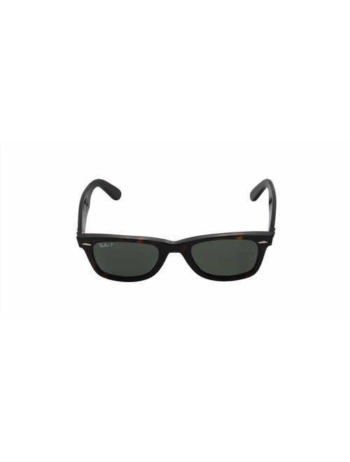 Ray-Ban RB2140 Original Wayfarer Sunglasses, Tortoise/Polarized Green, 50 mm