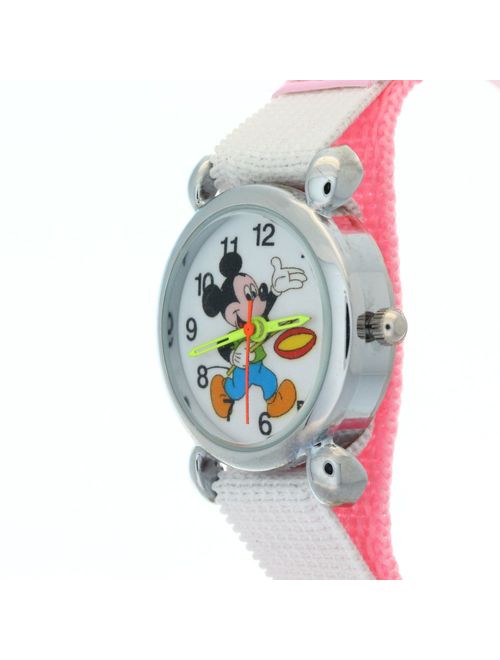 Kids Boys Girls Children Cartoon Magic Tape Fabric Strap Nylon Belt Analog Quartz Sport Time Teacher Watches Fashion Wristwatch