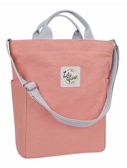 Lily Queen Women Canvas Tote Handbags Casual Shoulder Work Bag Crossbody