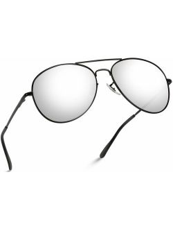 Aviator Full Silver Mirror Metal Frame Sunglasses