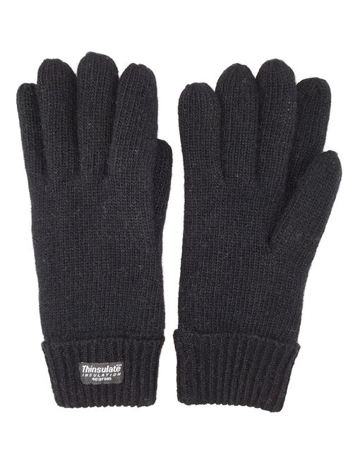 Bruceriver Ladie's Wool Knit Gloves with Thinsulate Lining