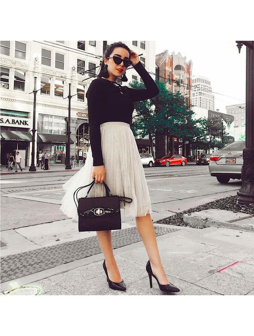 JENN ARDOR Pointed, Closed Toe Classic Slip On Stiletto High Heel Dress Pumps