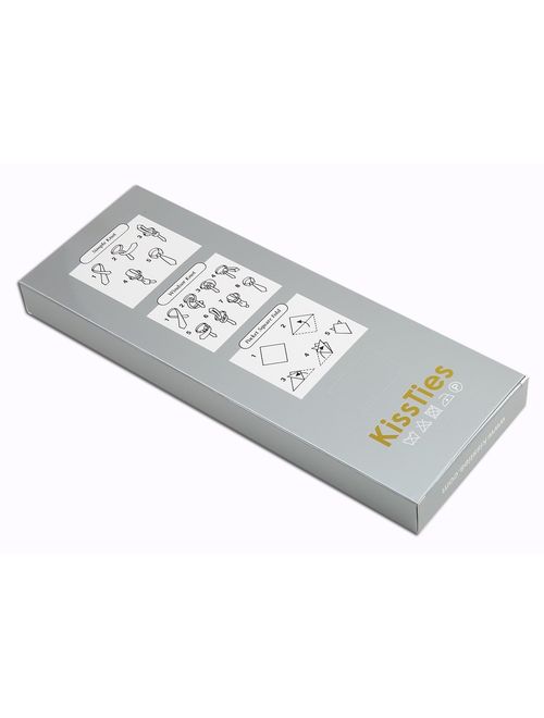 KissTies Mens Tie Set: Paisley Necktie + Pocket Square Hanky + Gift Box