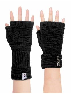Dahlia Women's Knit Fingerless Gloves; Hand, Wrist, and Arm Warmers