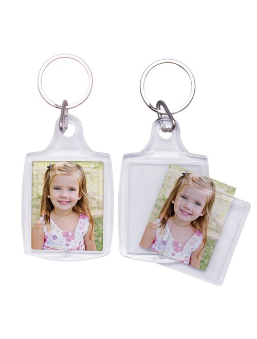 Acrylic Photo Snap-in Keychain Personalized Photo - 25 Pack