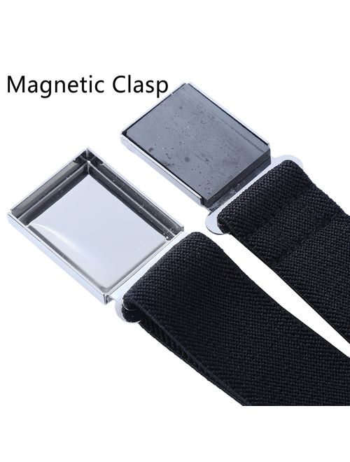 4PCS Kids Boys Adjustable Magnetic Belt - Elastic Belt with Easy Magnetic Buckle
