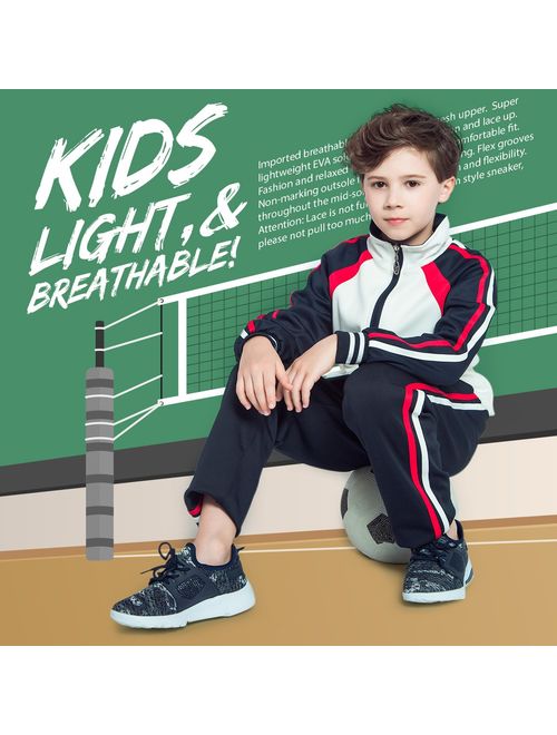 Hawkwell Boys Girls Breathable Lightweight Running Shoes(Toddler/Little Kid/Big Kid)