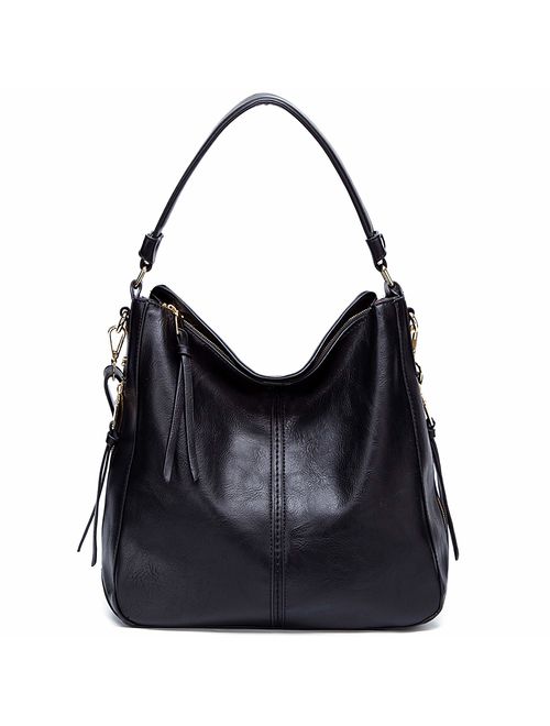 Hobo Bags for Womens,DDDH Vintage Leather Crossbody Shoulder Bucket Bag for Ladies/Girls