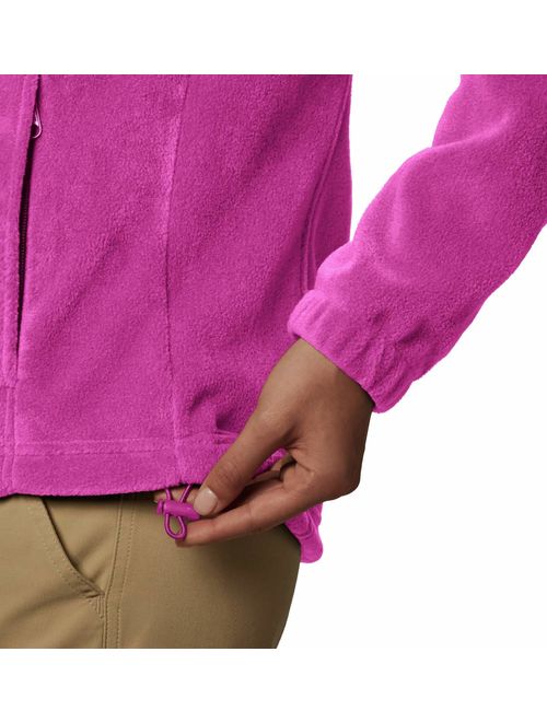 Columbia Women's Plus Size Benton Springs Full Zip Jacket, Soft Fleece with Classic Fit, Fuchsia, 2X