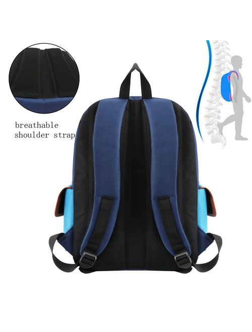 HITOP backpack for boys, bookbag for school kids boy & girl cute & lightweight