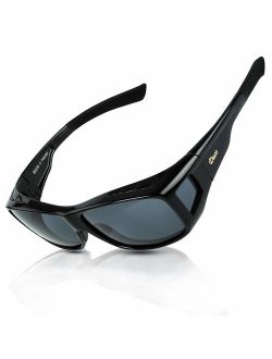 DUCO Unisex HD Wraparound Prescription Glasses Polarized Sunglasses 8953