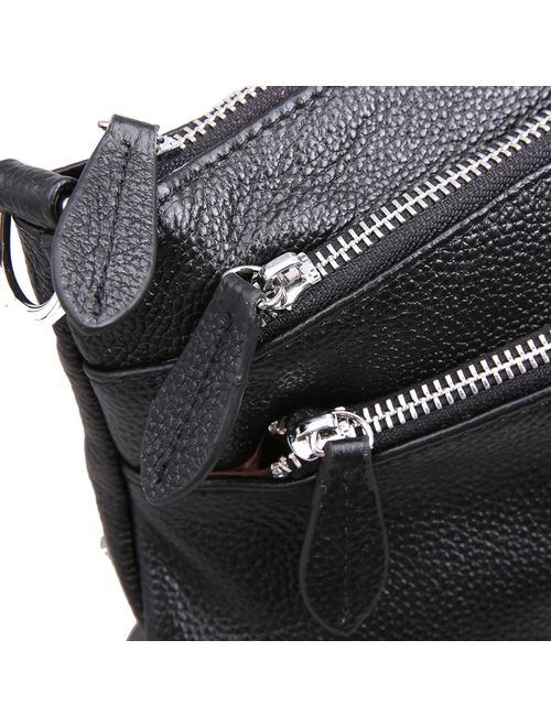 Heshe Womens Leather Handbags Shoulder Bag Small Bags Designer Handbag Crossbody Satchel and Purses for Ladies