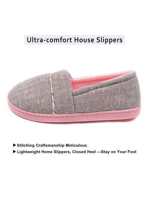 ChicNChic Women Comfortable Cotton Knit Anti-Slip House Slipper Washable Slip-On Home Shoes