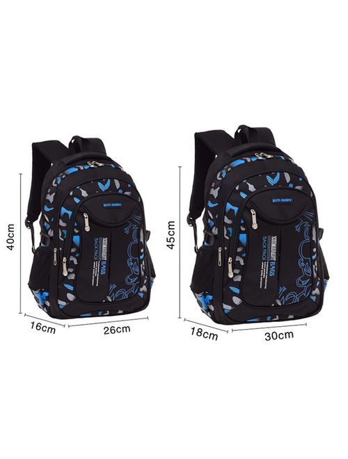 Fanci Flora Camo Prints Waterproof Nylon Elementary School Backpack Bookbag for Teenage Boys