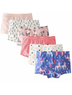 Czofnjesi Girls Boyshort Hipster Panties Cotton Panty Underwear (5 or 6 Pack)
