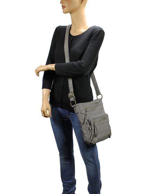 Scarleton Small Crossbody Shoulder Bag for Women, Ultra Soft Washed Vegan Leather, H1693