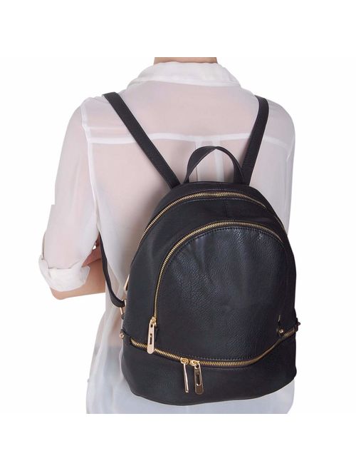 Humble Chic Vegan Leather Backpack Purse Small Fashion Travel School Bag Bookbag