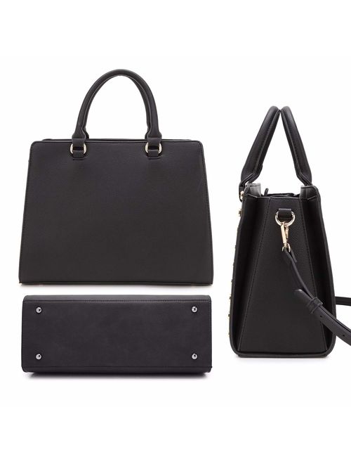 Dasein Purses and Handbags for Women Satchel Bags Top Handle Shoulder Bag Work Tote Bag With Matching Wallet