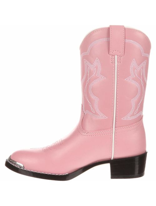 Durango Lil' Dusty Pink N Chrome Western Boot (Toddler/Little Kid)