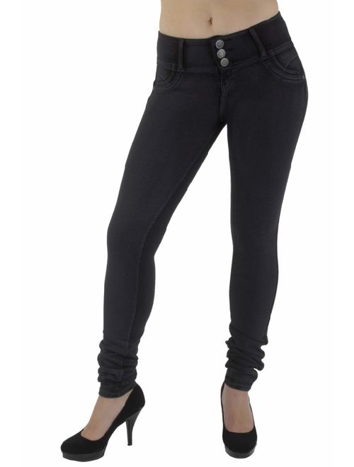 Fashion2Love Premium Stretch Cotton,Butt lift,Levanta Cola,Skinny Leg Fashion Pants