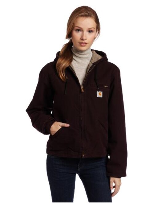 Carhartt Women's Sherpa Lined Sandstone Sierra Jacket (Regular and Plus Sizes)