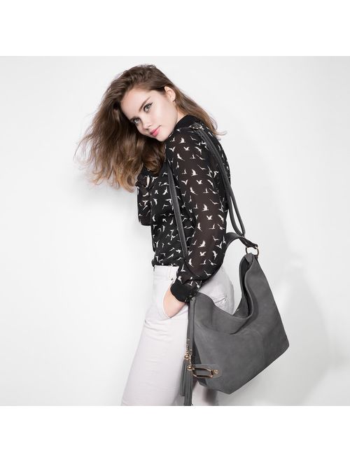 Realer New Design Women Tote Leather Purse Crossbody Bag