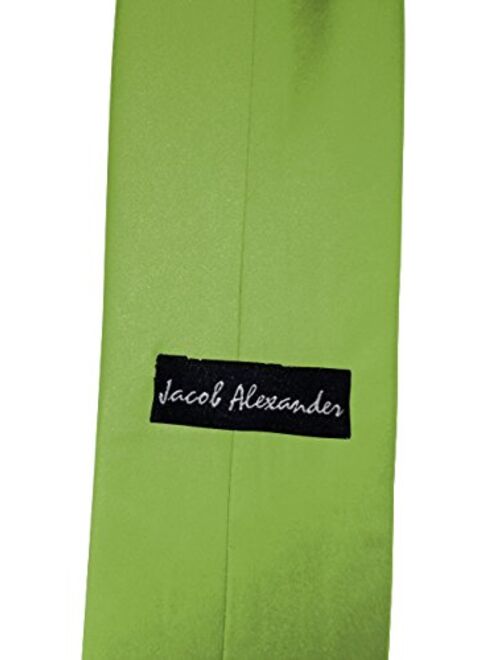 Jacob Alexander Men's Extra Long Solid Color Tie