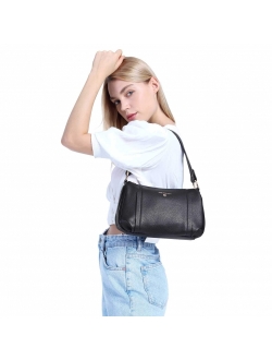 Crossbody Bag for Women, Purses and Handbags Vegan Leather Shoulder Bag with Triple Zip Pocket and Two Detachable Straps