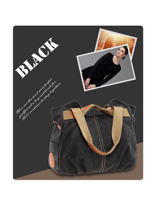 Women Ladies Bags Vintage Hobo Canvas Daily Purse Shoulder Tote Shopper Handbag