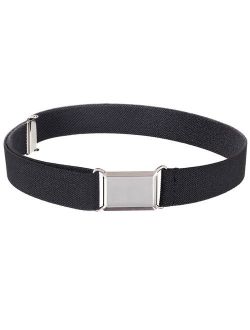 Kids Belts for Boys Fabric Silver Square Buckle 1