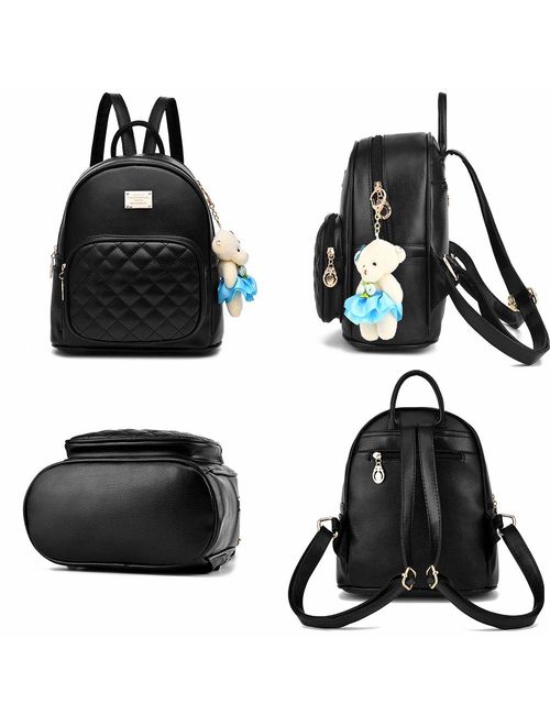 Women Cute Leather Laides Shopping Casual Backpack Travle Backpack for Girls