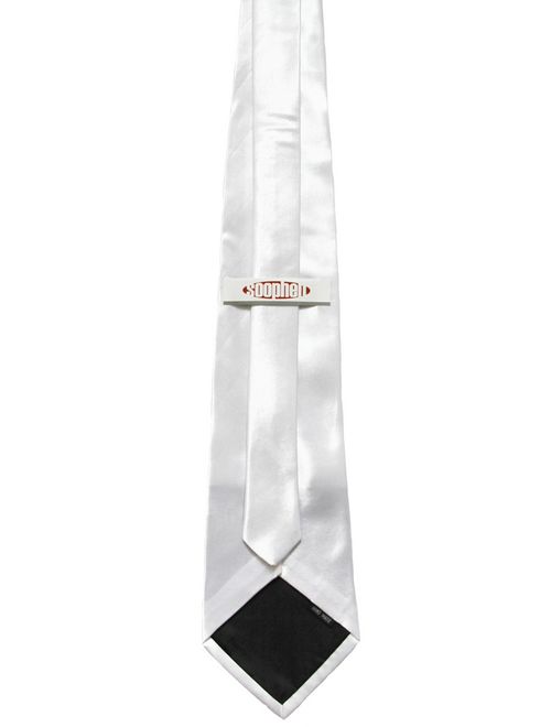 Buy Soophen NEW Mens Necktie SOLID Satin Neck Tie White online | Topofstyle