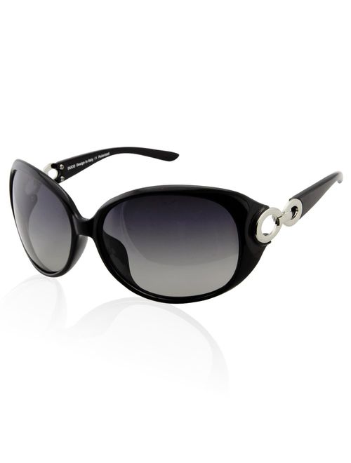 DUCO Classic Polarized Sunglasses for Women Vintage Street Fashion 100% UV Protection DC1220