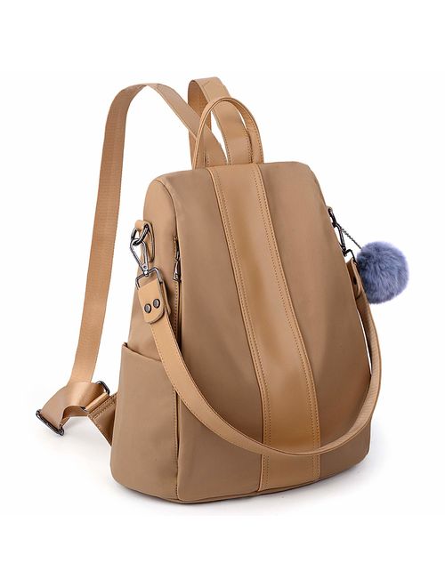 UTO Women Backpack Purse 3 ways PU Washed Leather Rivet Studded Ladies Rucksack Shoulder Bag