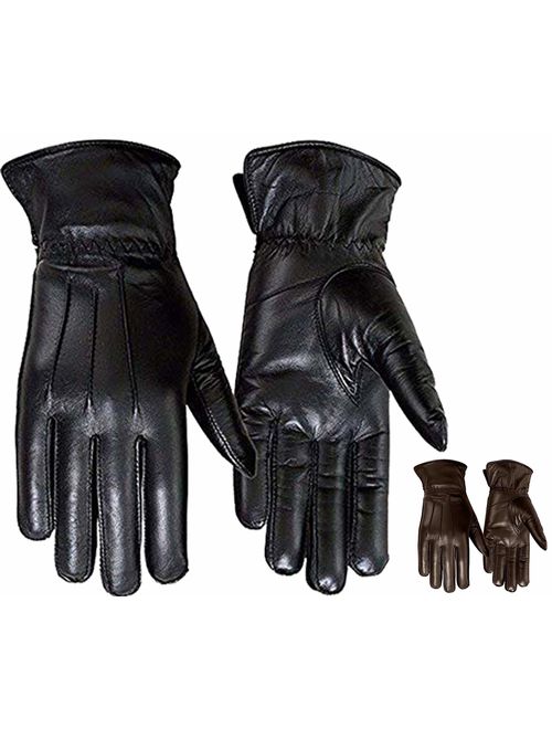 Ladies Warm Winter Gloves Dress Gloves Thermal Lining Geniune Leather Black