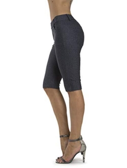 Prolific Health Women's Jean Look Jeggings Tights Slimming Many Colors Spandex Leggings Pants Capri S-XXXL