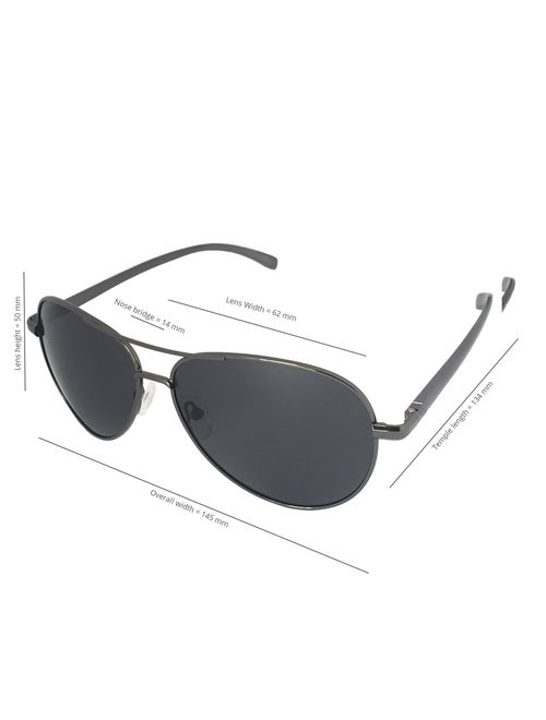 J+S Premium Ultra Sleek, Military Style, Sports Aviator Sunglasses, Polarized, 100% UV Protection (Large Frame)