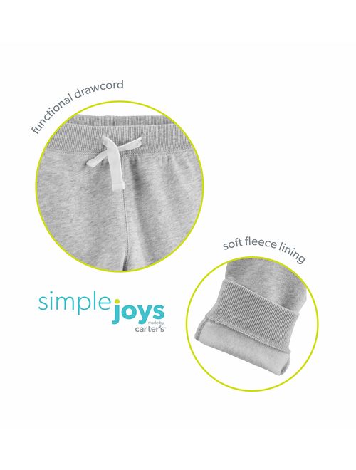Simple Joys by Carter's Toddler Boys' 2-Pack Pull on Fleece Pants