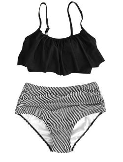 Women's Falbala Design Bikini Set