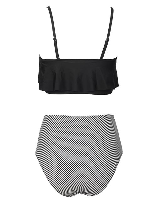 CUPSHE Women's Falbala Design Bikini Set