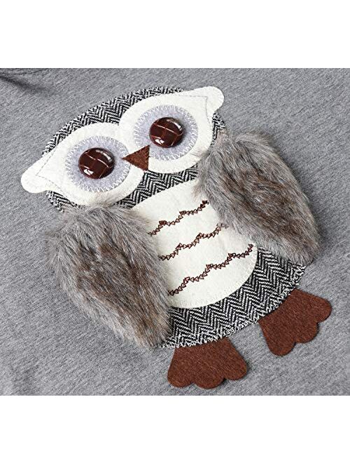 Sweatshirts for Girls Kids Hoodies Hooded Pullover Fuzzy Cute Owl