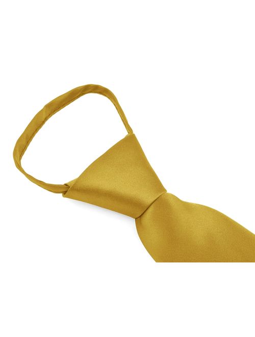 Zipper Ties For Men Zip Neckties Woven Microfiber Satin Silk Finish Neck Tie