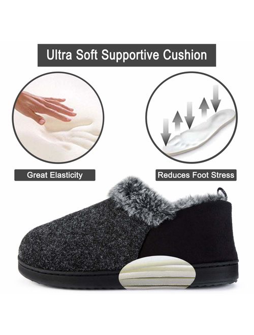 ULTRAIDEAS Women's Cozy Memory Foam Slippers Suede House Shoes 