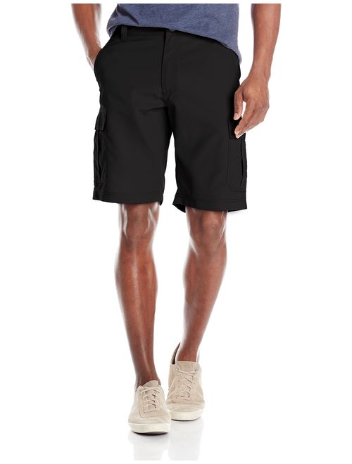 Lee Men's Polyester Solid Ziper Fly Performance Cargo Short
