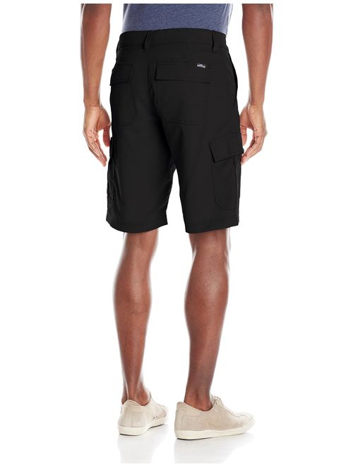 Lee Men's Polyester Solid Ziper Fly Performance Cargo Short