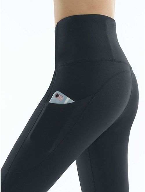 Buy Dragon Fit High Waist Yoga Leggings with 3 Pockets,Tummy Control  Workout Running 4 Way Stretch Yoga Pants online